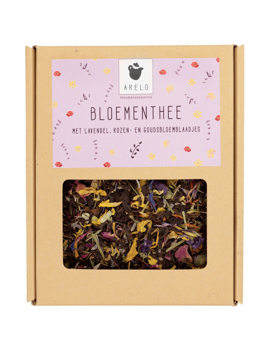Bloementhee | met lavendel, rozen- en goudsbloemblaadjes