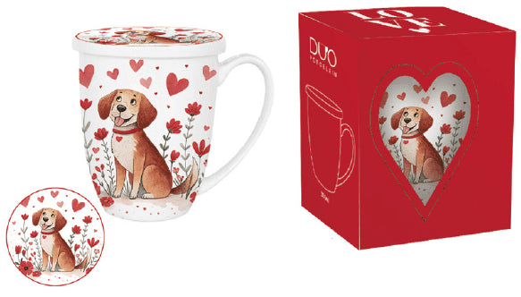 Duo Hearts Mug + Infuser - DOG