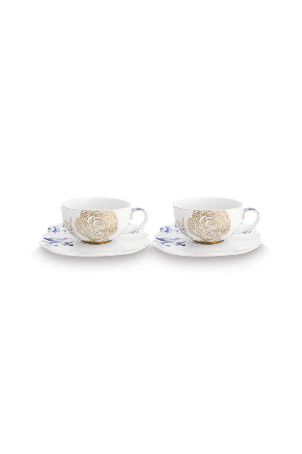 Set 2 Cups & Saucers Royal White 225ml