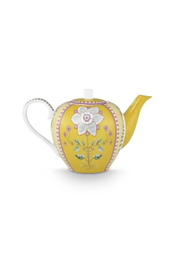 Teapot Large Lily&Lotus Tiles Yellow 1,60ltr