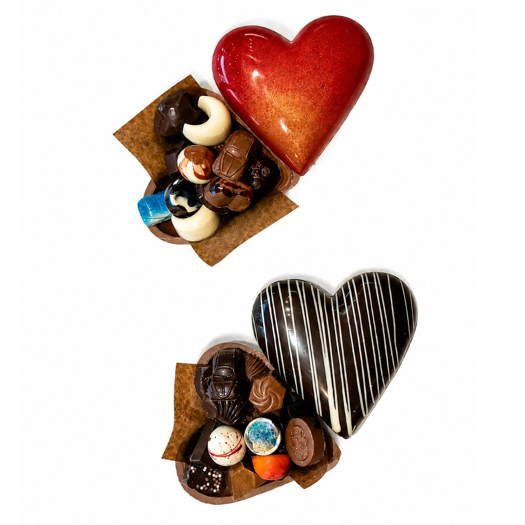 Klein chocolade Hart met Pralines