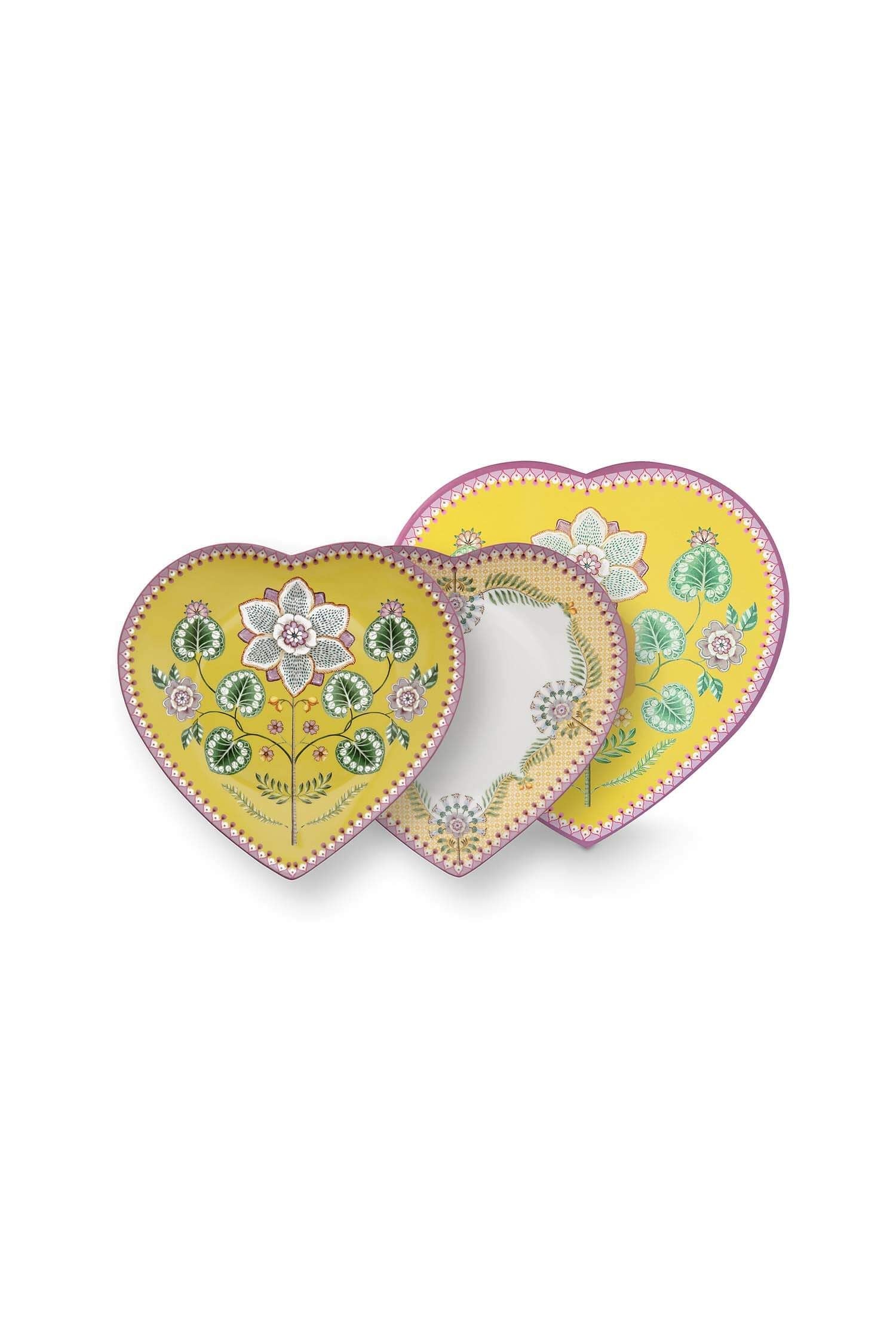Set/2 Hartvormige Borden Lily&Lotus Lila 21.5cm