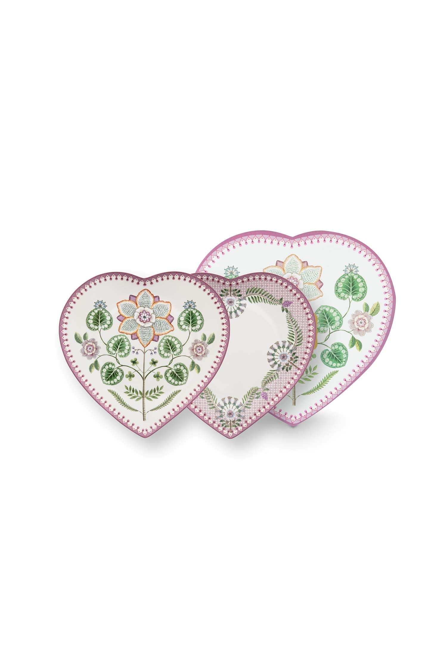 Set/2 Hartvormige Borden Lily&Lotus Lila 21.5cm