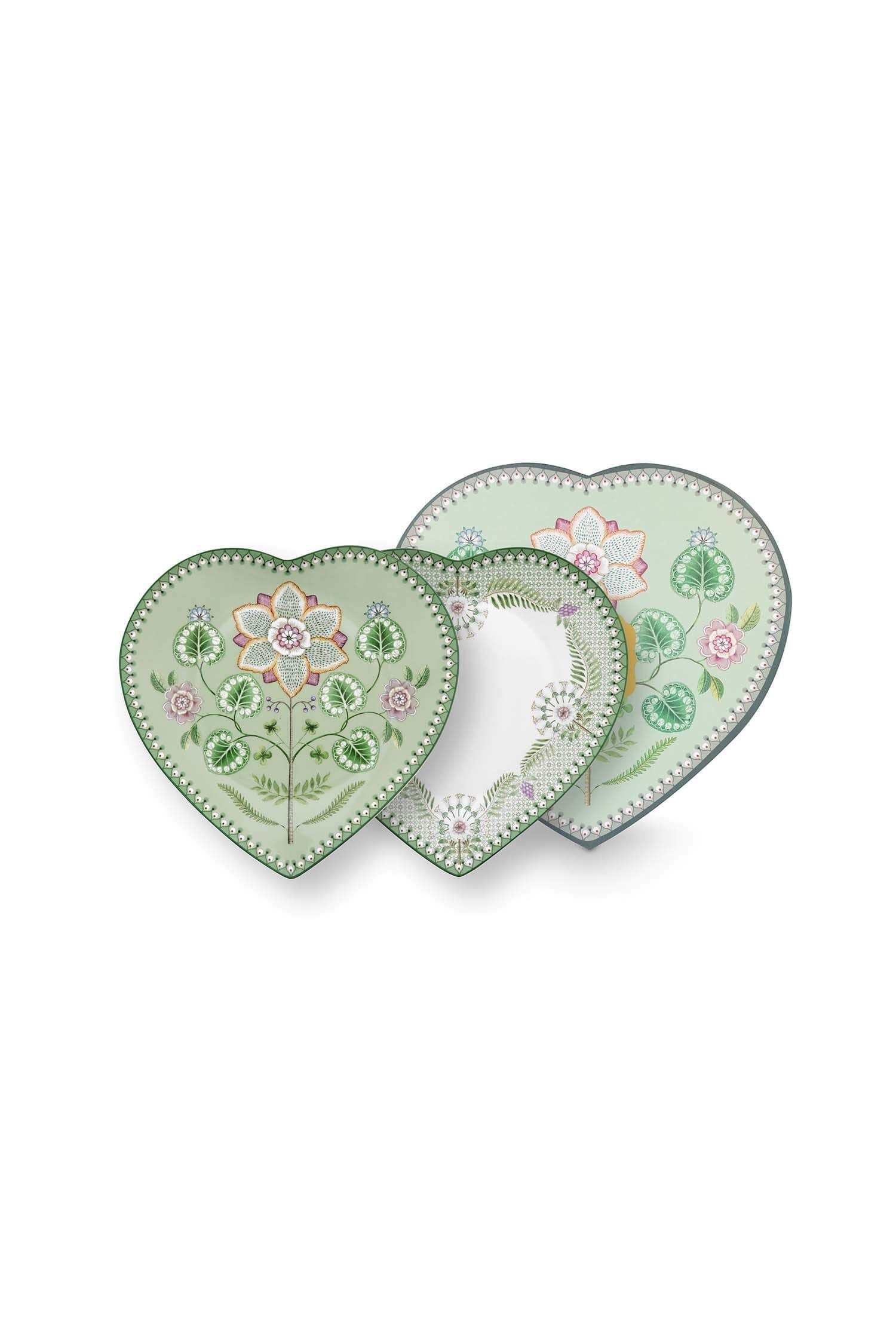 Set/2 Hartvormige Borden Lily&Lotus Lila 21.5cm