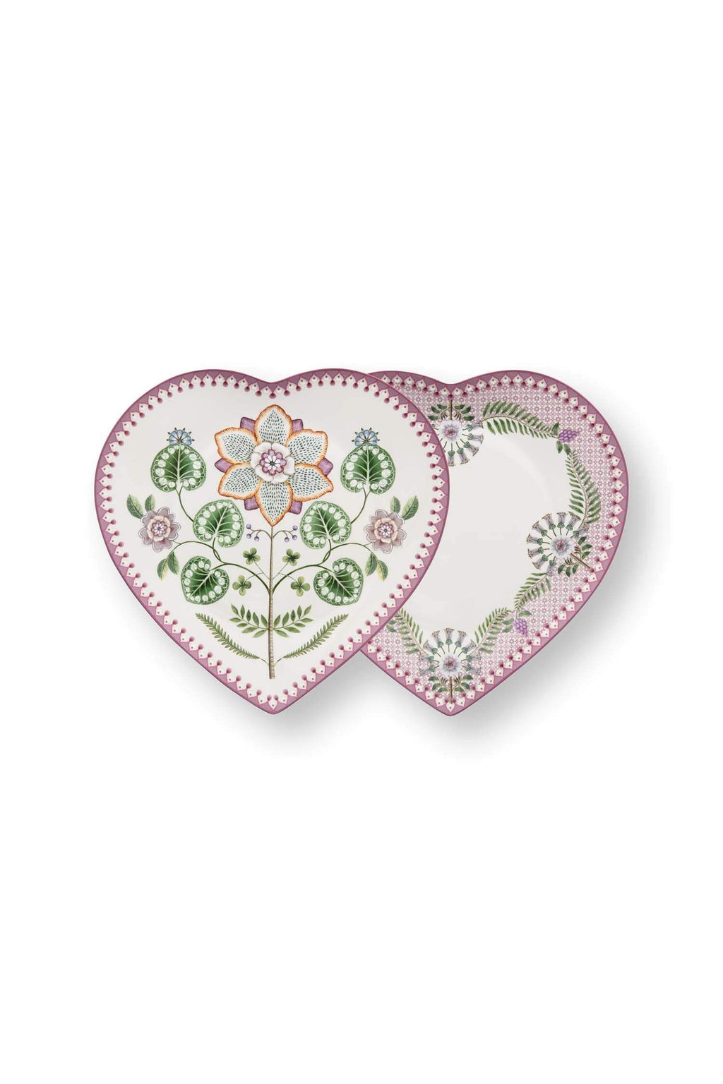 Set/2 Hartvormige Borden Lily&Lotus Lila 21.5cm