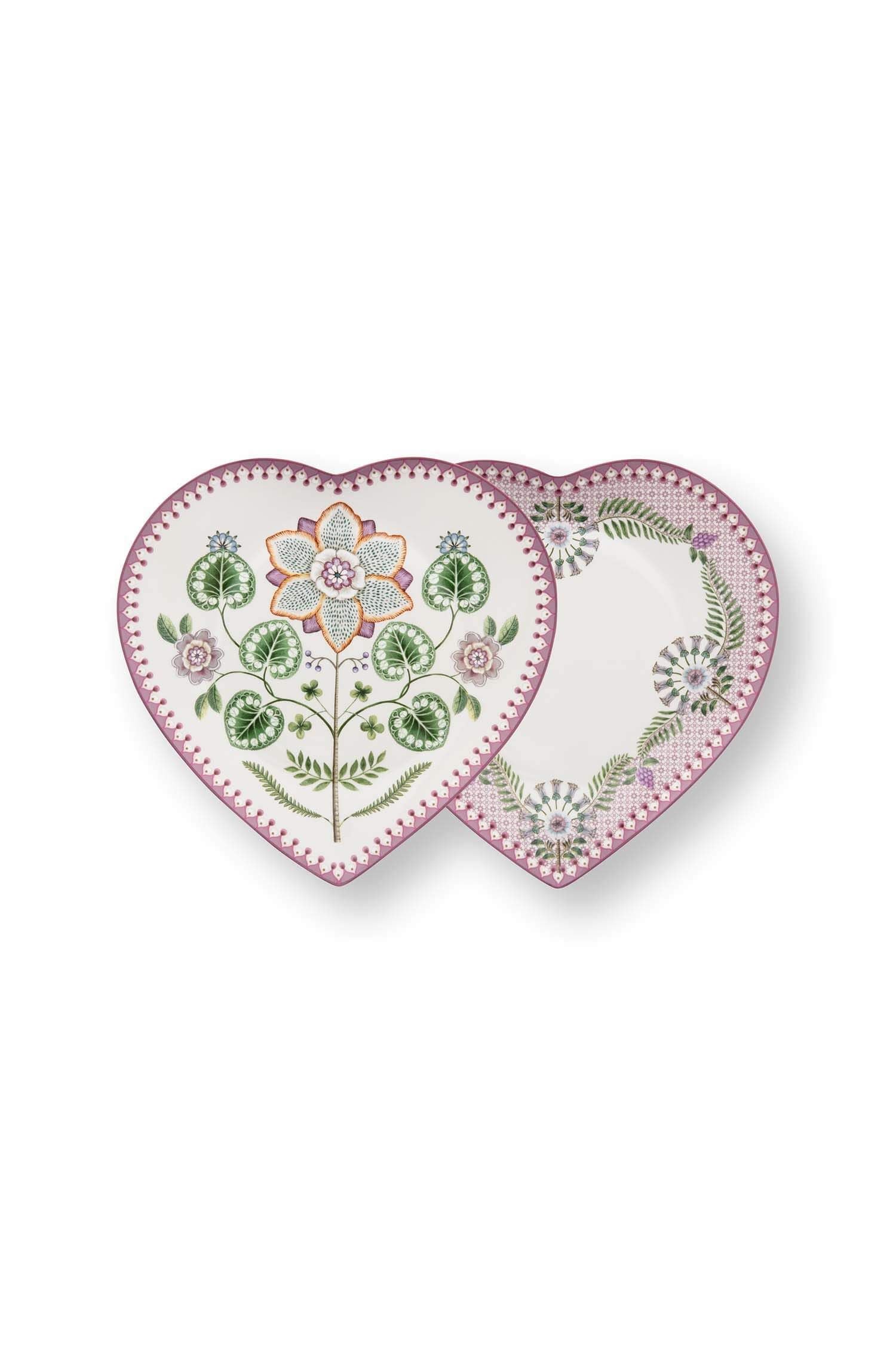 Set/2 Hartvormige Borden Lily&Lotus Lila 21.5cm